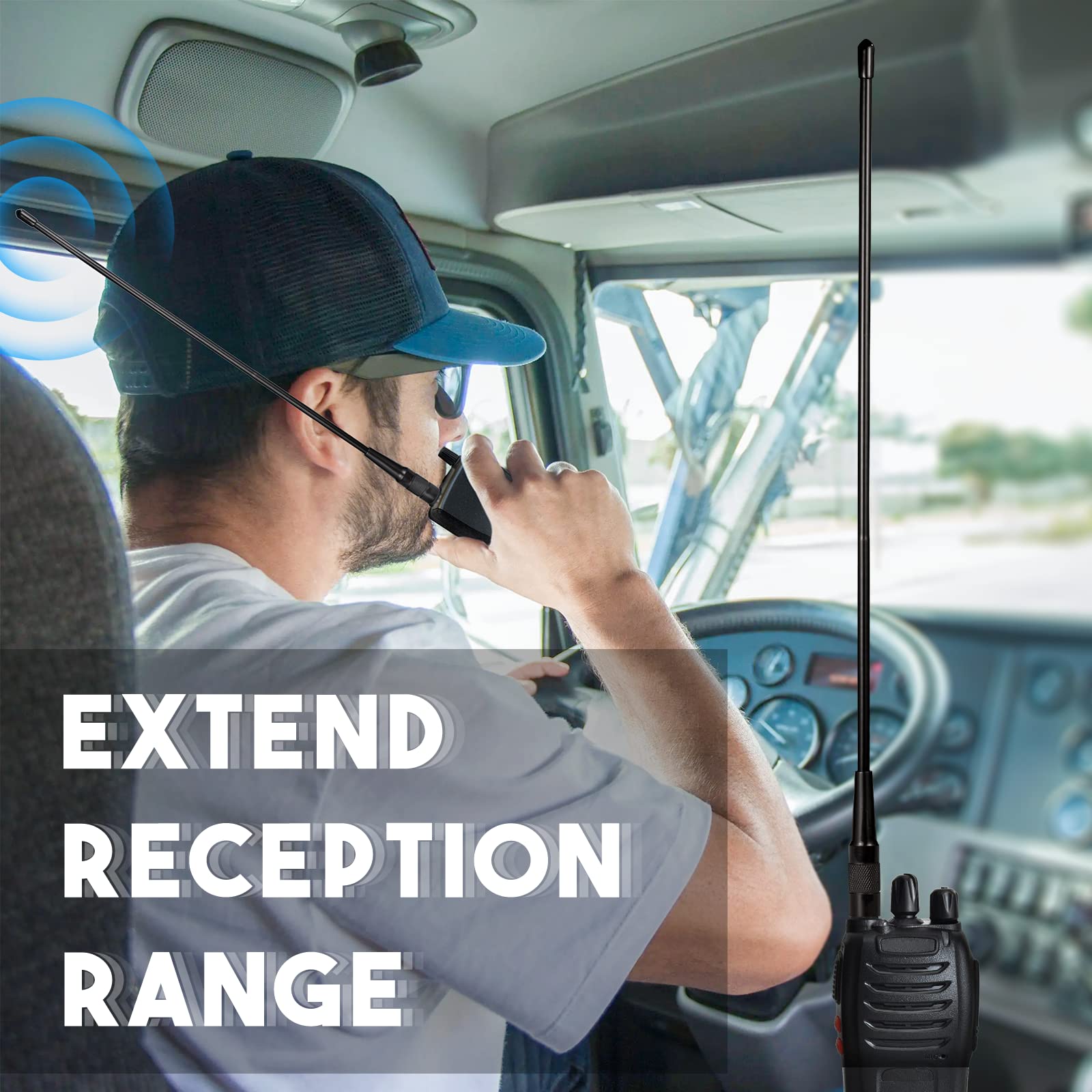 Bingfu Dual Band Vhf Uhf 136 174Mhz 400 470Mhz Ham Radio Antenna 2 Pack Walkie Talkie Flexible Whip Antenna Sma Female For Kenwo