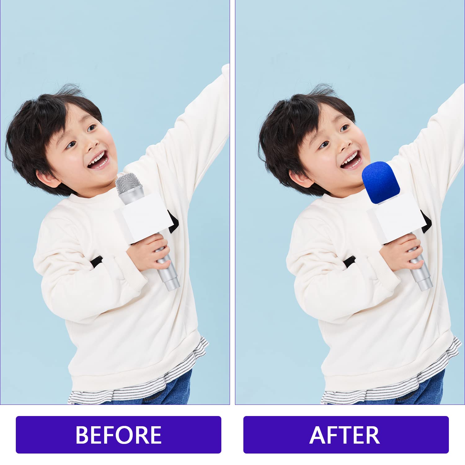 Microphone Cover Colorful Foam Mic Cover Washable Microphone Windscreen Microphone Covers Suitable For Most Standard Handheld Mi