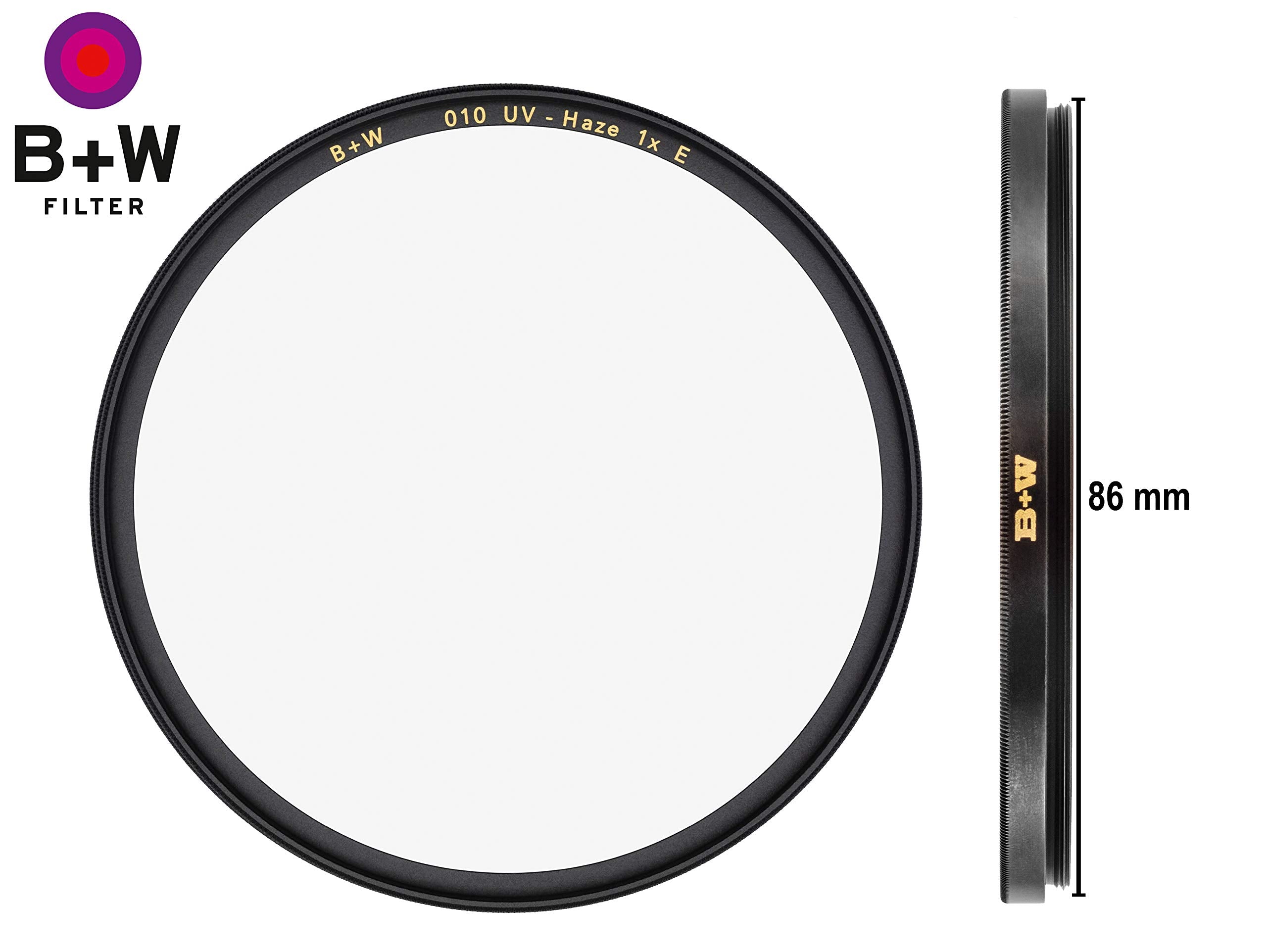 B + W 86Mm Uv Protection Filter (010) For Camera Lens - Standard Mount (F-Pro), E Coating, 2 Layers Resistant Coating, Photograp