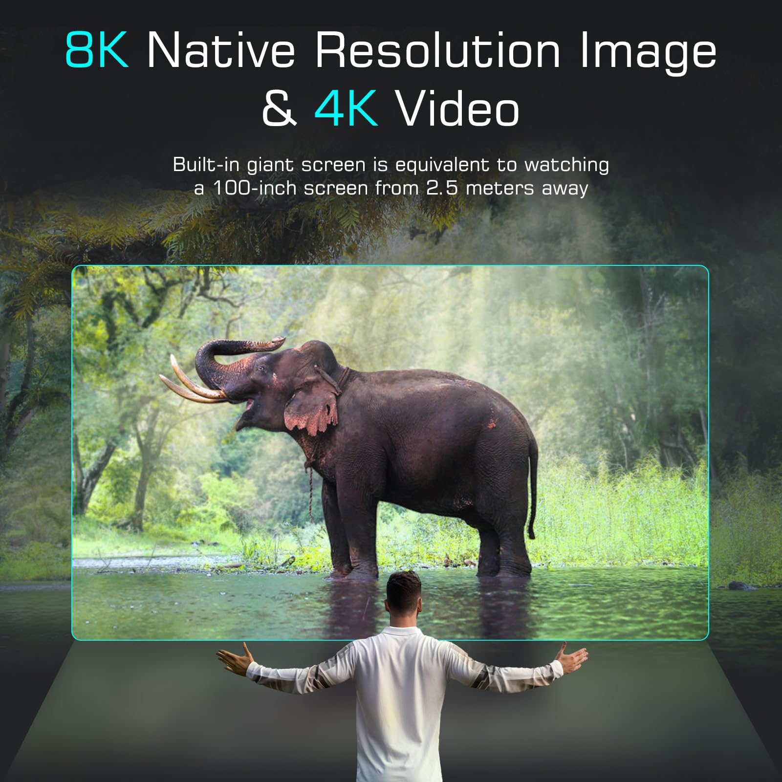 Night Vision Goggles,8K Uhd Night Vision Binoculars For Adults,3D Vr Infrared Night Vision Goggles,Rechargeable,Support Synthesi