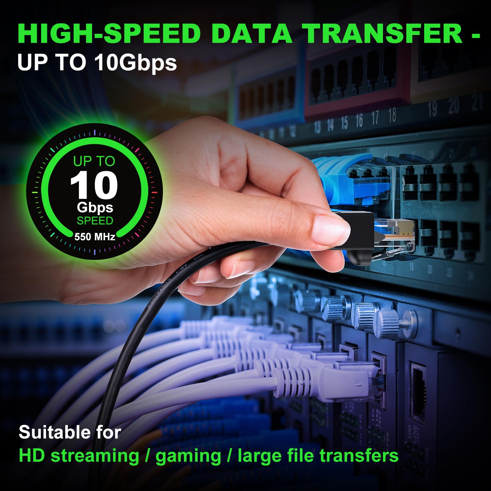 Cablegeeker Cat 6 Ethernet Cable 3 Ft (10 Pack)   Cat6 Patch Cables, Snagless Rj45, Cat 5E Cat 6 Patch Cable, Cat 6 Cable, 3 Foo