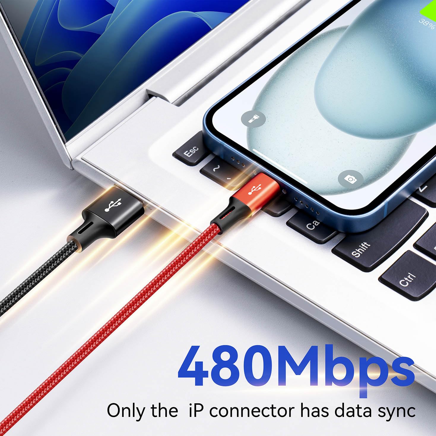 Minlu Multi Charging Cable, [2Pack 6Ft] 4 In 1 Braided Multi Fast Charging Cord, Multiple Charger Cable, Usb Cable Adapter Ip/Ty