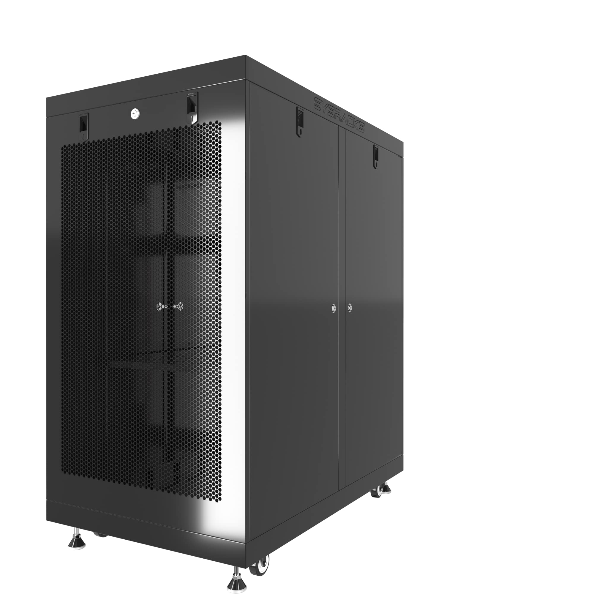 Sysracks 18U 35 Inch Deep Server Rack Cabinet It Enclosure   Cooling Fans   Lcd Screen   Thermostat   Pdu   Casters   2 Fans � Shelf