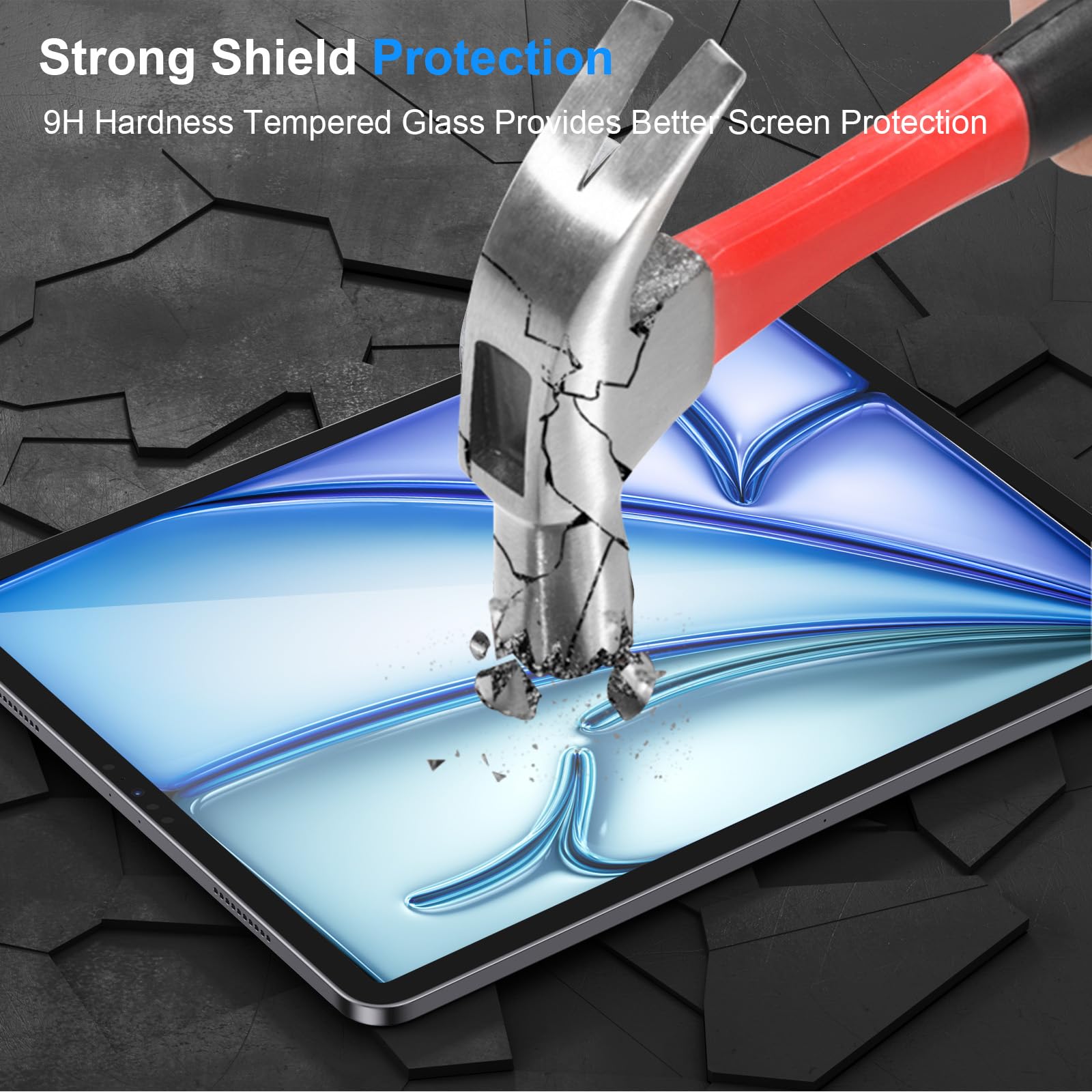 Sibeitu Screen Protector For Ipad Air 11 Inch 2024 Model M2, 2 Pack Ipad Air 6Th Generation Tempered Glass Film, 9H Hardness Hd