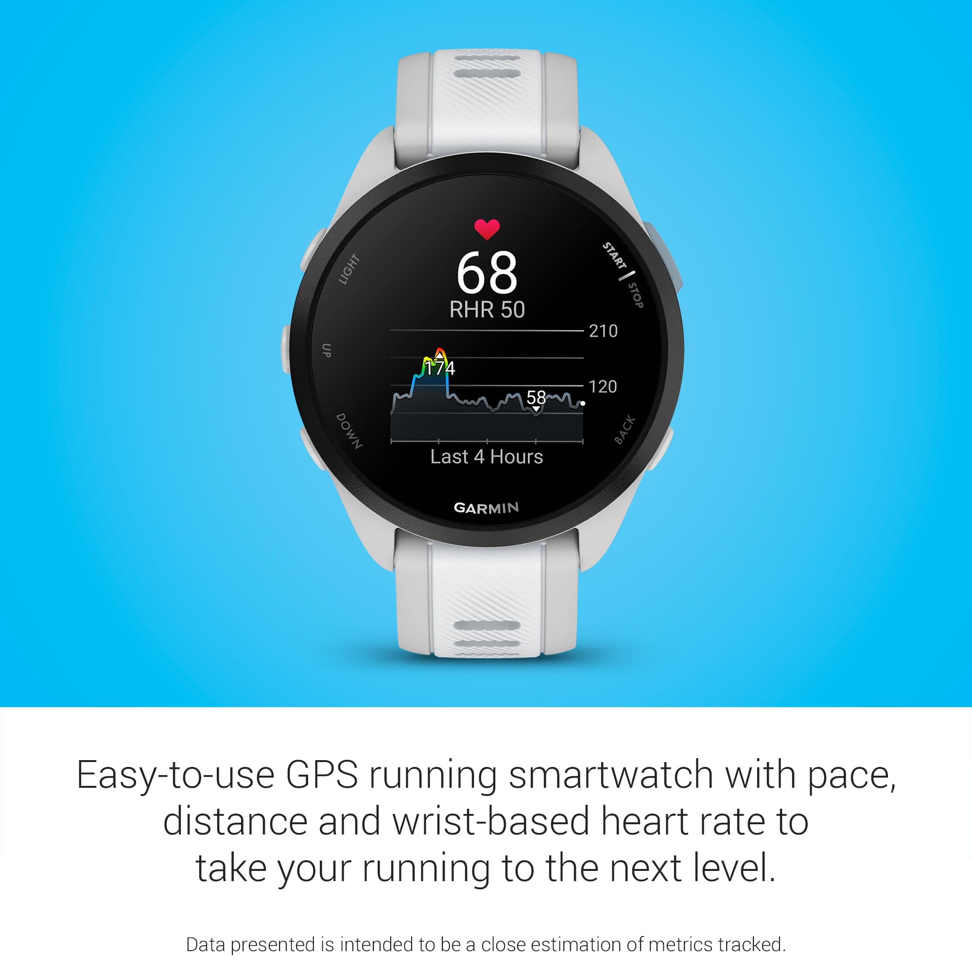 Garmin Forerunner 165 Gps Running Smartwatch, Mist Gray/Whitestone, Advanced Health - Fitness Insights, Sleep Coach, Training Pl