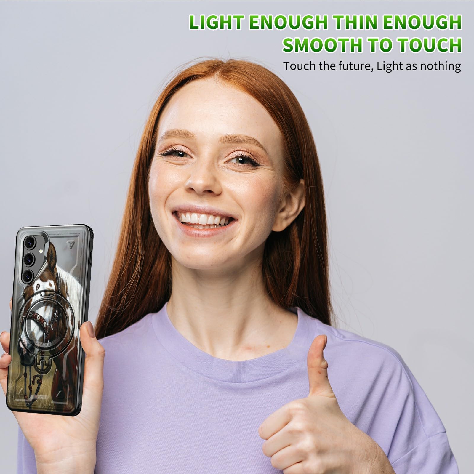 Rwutytiul For Samsung S25 Plus/Galaxy S24 Plus 6.7 Magnetic Case With Wrist Strap, Kickstand Anti-Scratch Hard Pc Silicone Shock