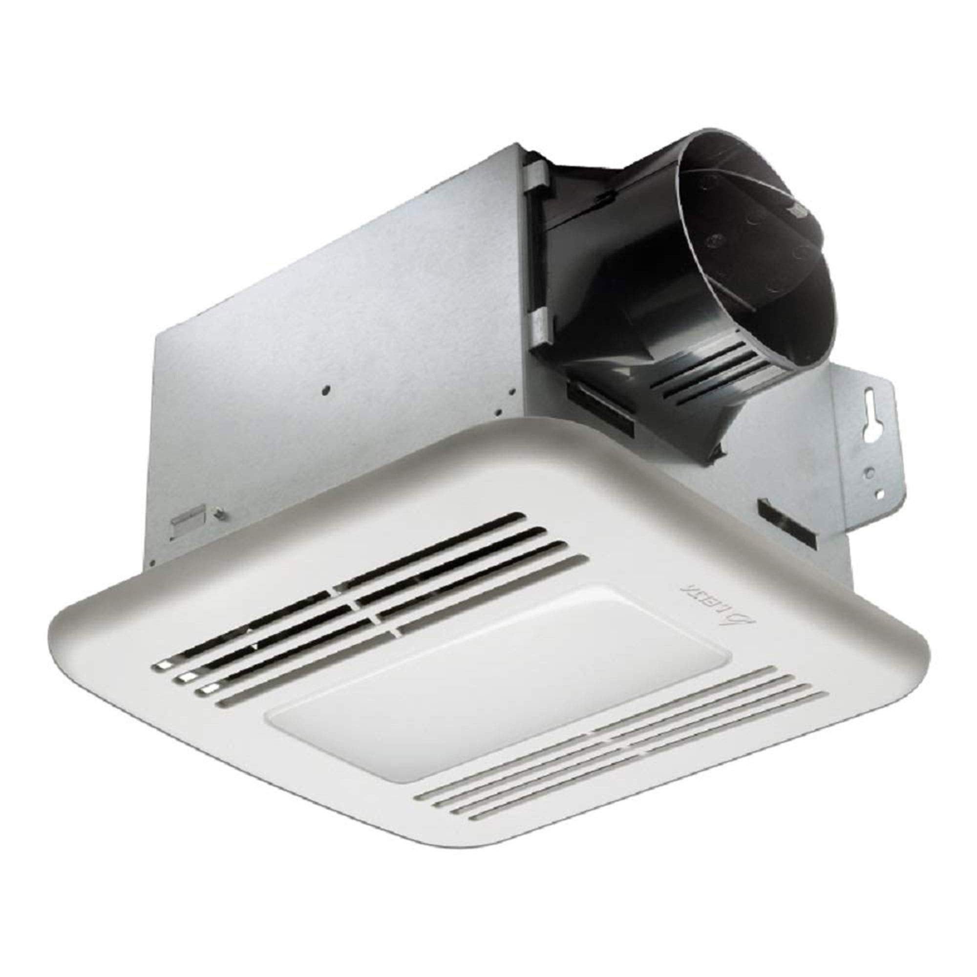 Delta Breezgreenbuilder Gbr100Led D  Cor 100 Cfm Exhaust Bath Fan And Stylish Frosted Glass Dimmable 13W Led Light