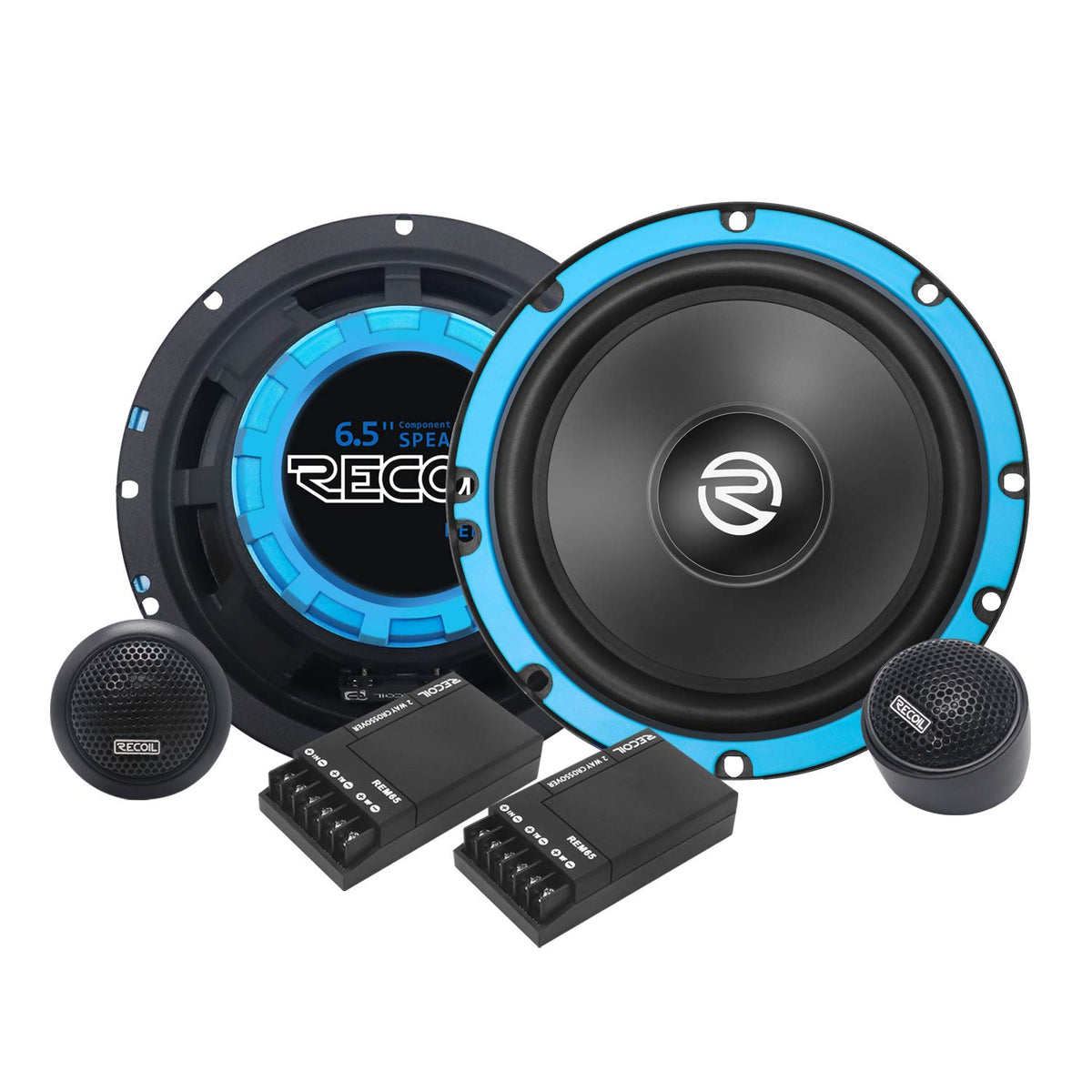 Recoil Rem65 Echo Series 6.5 Inch Car Audio Component Speaker System