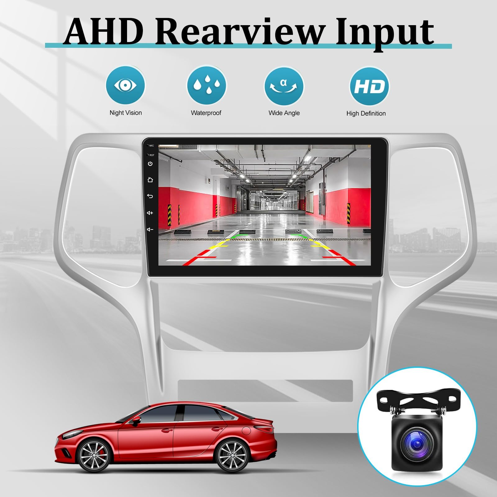 2+64G Android 13 Car Stereo For Jeep Grand Cherokee 2008 2013   Wireless Apple Carplay & Android Auto, 9 Inch Car Radio With Wif