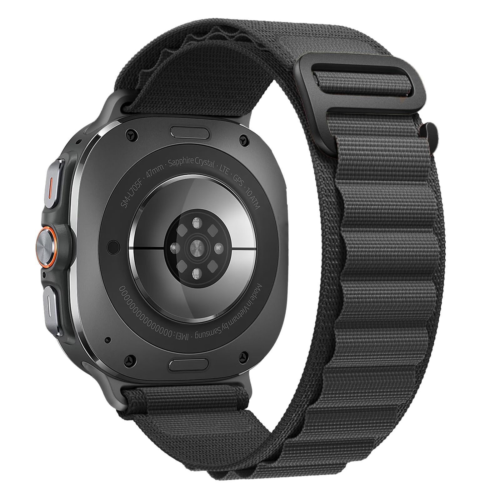 Trail Band for Samsung Galaxy Watch Ultra Bands 47mm Men/Women,Rugged Fabric Nylon Alpine Sport Loop Strap for Samsung Galaxy Wa
