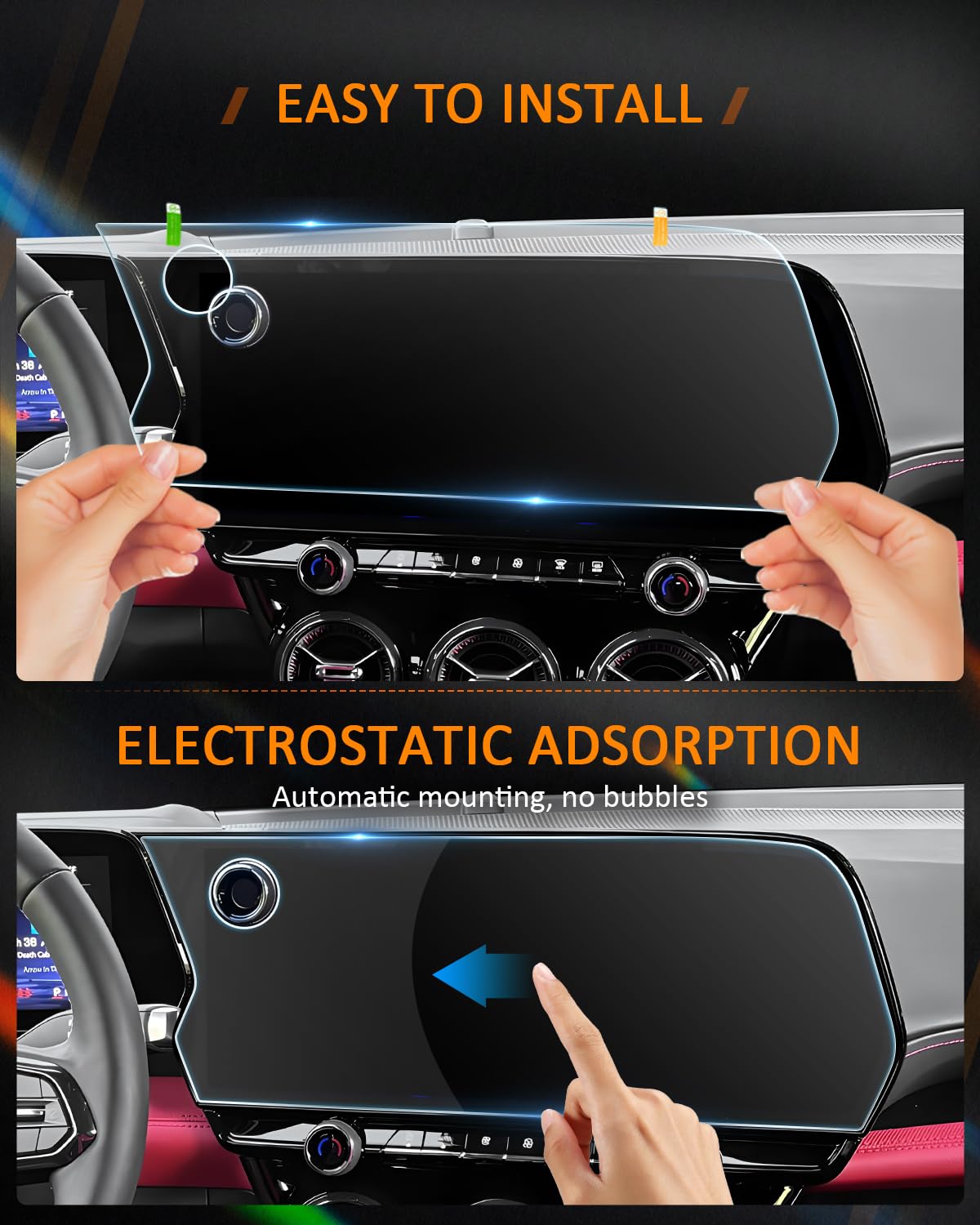 2 Pack Blazer Ev/Traverse/Equinox Ev /Silverado Ev 2024 2025 Screen Protector, For Chevy Blazer Ev 2024 2025 (Lt/Rs), 2024 2025 Traverse (Ls/ Lt/ Z71/ Rs), 2024 2025 Equinox Ev (2Lt/ 2Rs/ 3Lt/ 3Rs) Accessories 17.7' 2Pcs Nano Foils