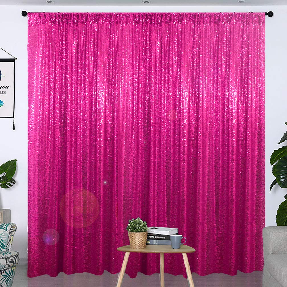 Partisout Sequin Backdrop   7Ftx7Ft Glitter & Sparkle Curtain For Party, Wedding, Christmas & More