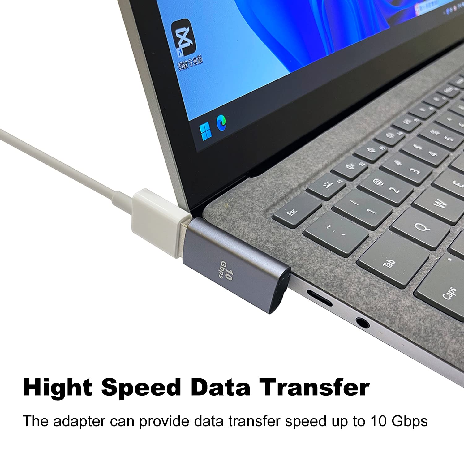 Areme 90 Degree Usb 3.1 Adapter 2 Pack, Left And Right Angle Usb A Male To Female Converter Extender For Pc, Laptop, Usb A Charg