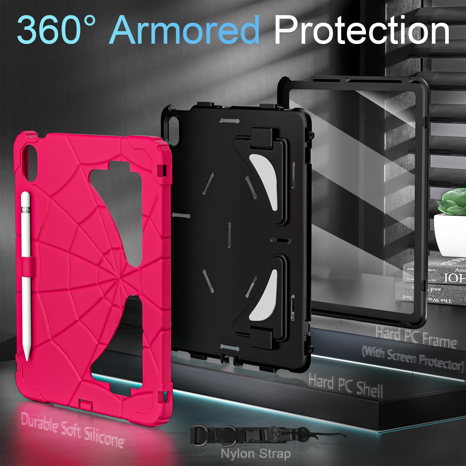 Auizotl Case For Ipad 10Th Generation Case 10.9 Inch,Kids Friendly 10Th Generation Ipad Case With Screen Protector Shoulder Stra