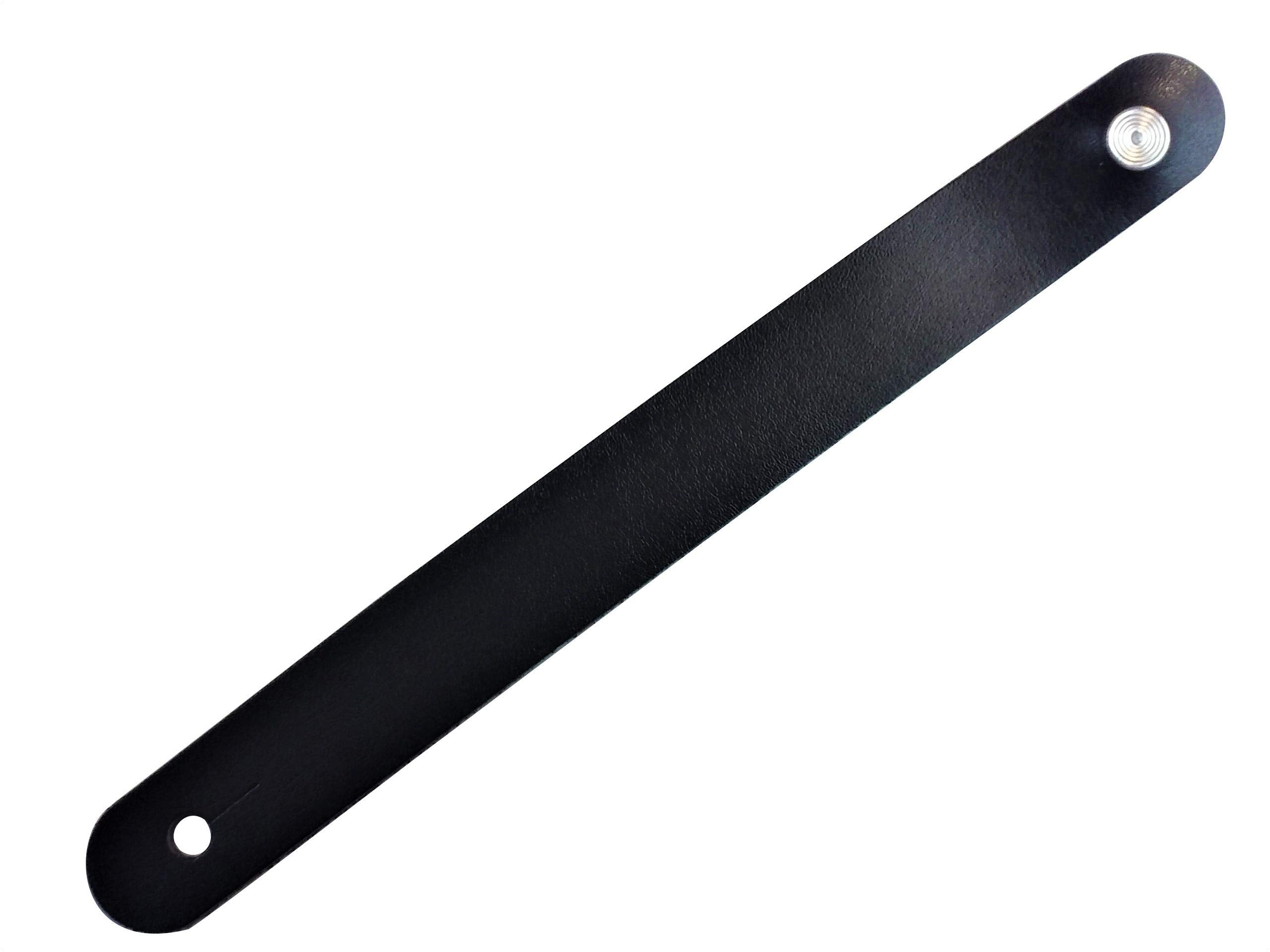 Genuine Leather Guitar Strap Hook Button For Acoustic/Folk/Guitar (Black)