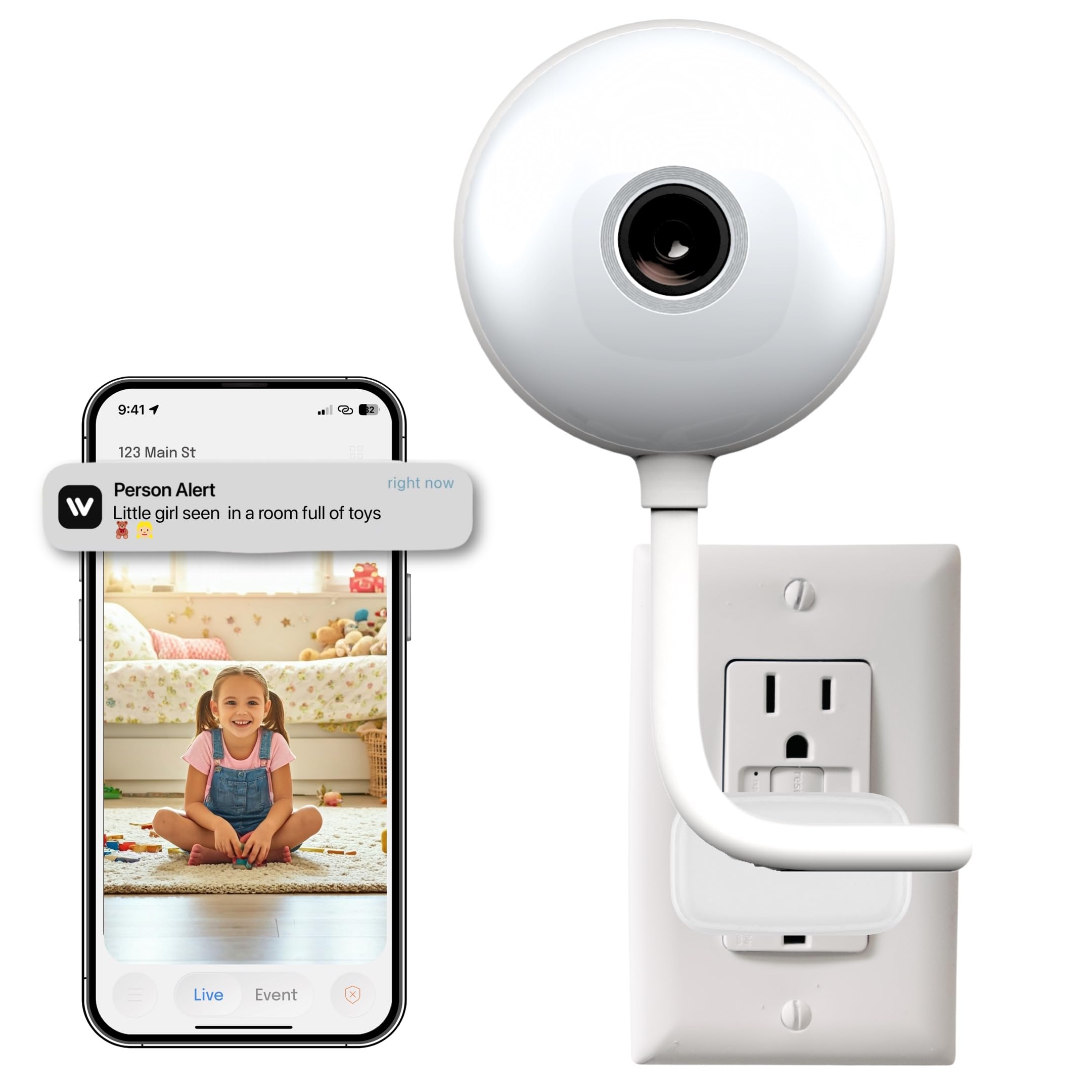 Recmoment Indoor Security Camera,2K 2.4G WiFi Baby/Pet/Dog/Nanny Cameras for Home Security,AI descriptive Notification, AI Camer
