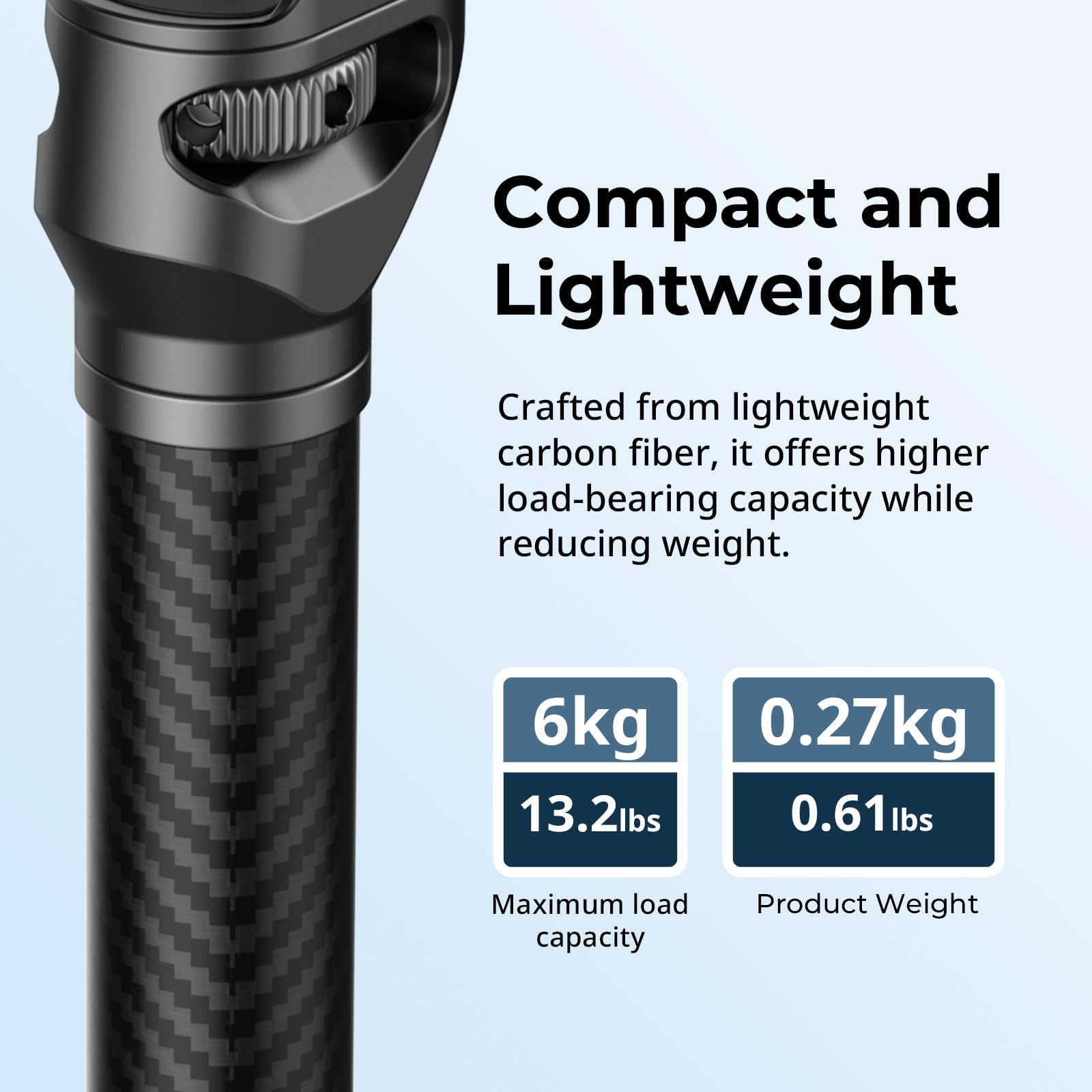 Smallrig Gimbal Extension Pole, 15 / 37Cm Carbon Fiber Stabilizer Extension Arm With Anti-Deflection Baffle And 1/4-20 Screw For