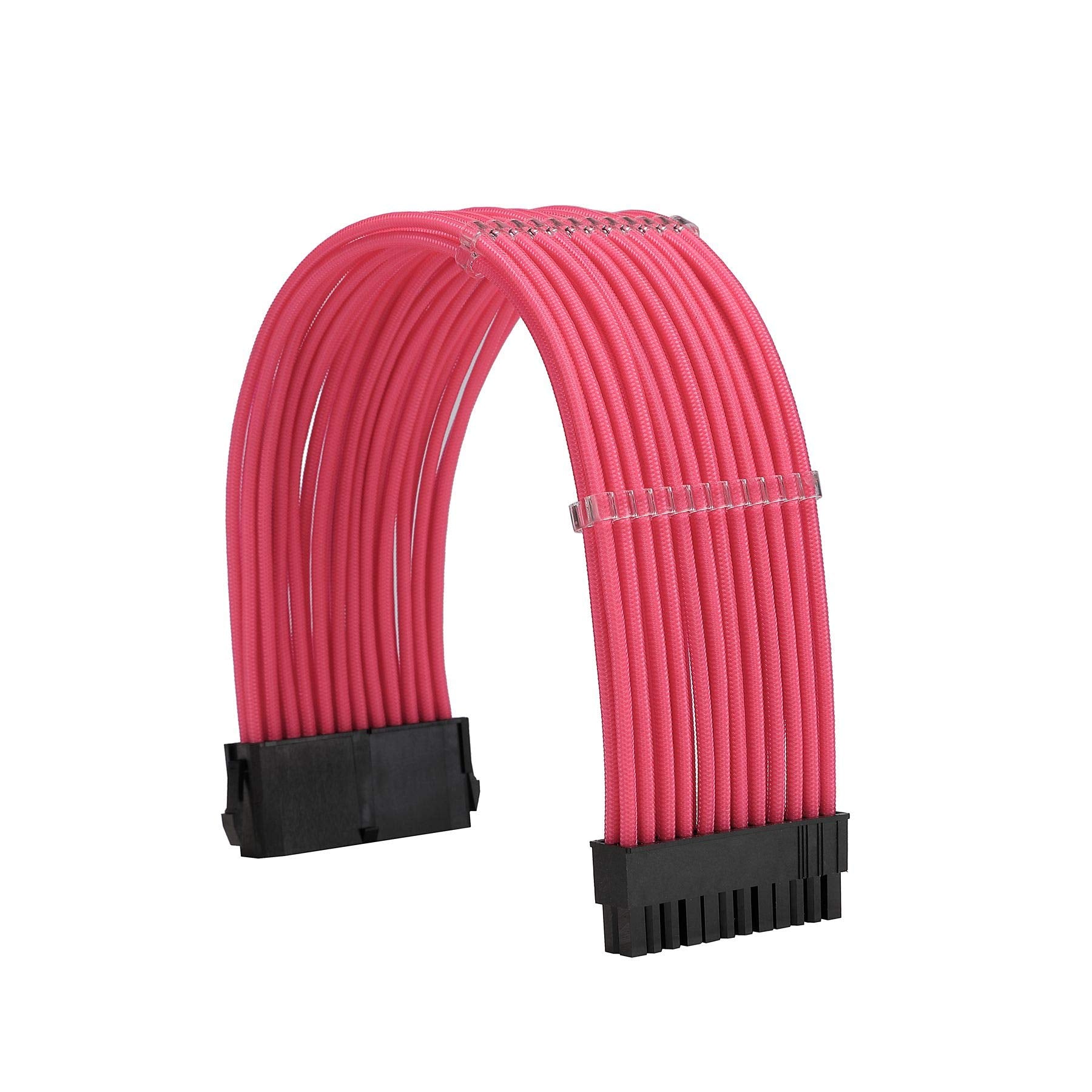 Formulamod Sleeve Extension Power Supply Cable Kit 18Awg Atx 24P+ Eps 8 P+Pci E8 P With Combs For Psu To Motherboard/Gpu (Pink)