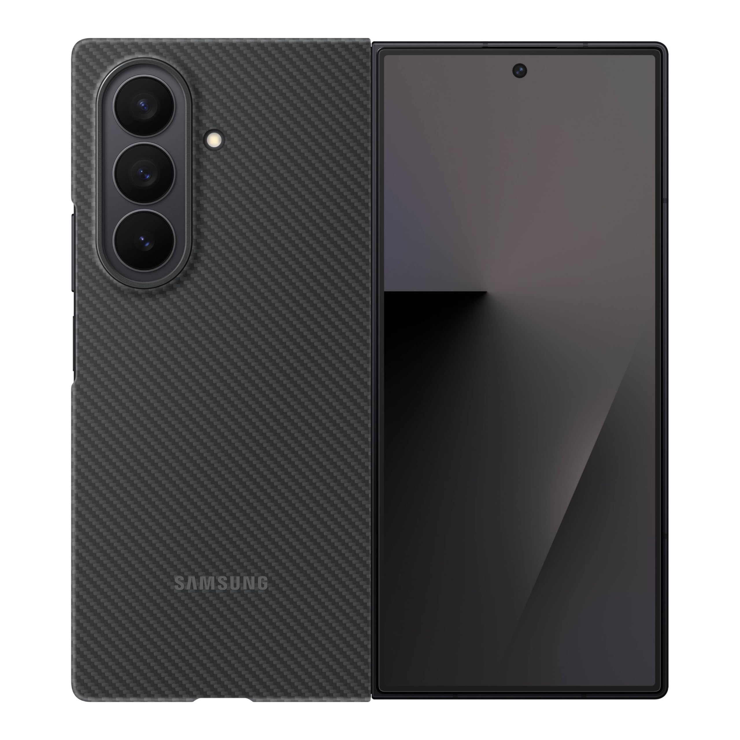 Samsung Galaxy Z Fold7 Official Carbon Shield Phone Case, Sleek, Tough, Durable, Ultraslim, Screen Protector, US Version, Black