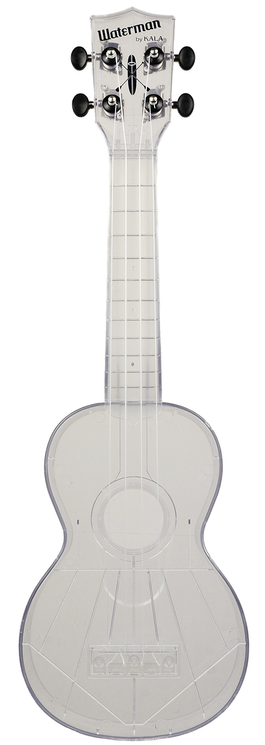 Kala Brand Music Co. The Waterman, 4 String Ukulele, Right, Transparent, Soprano (Ka Swt)