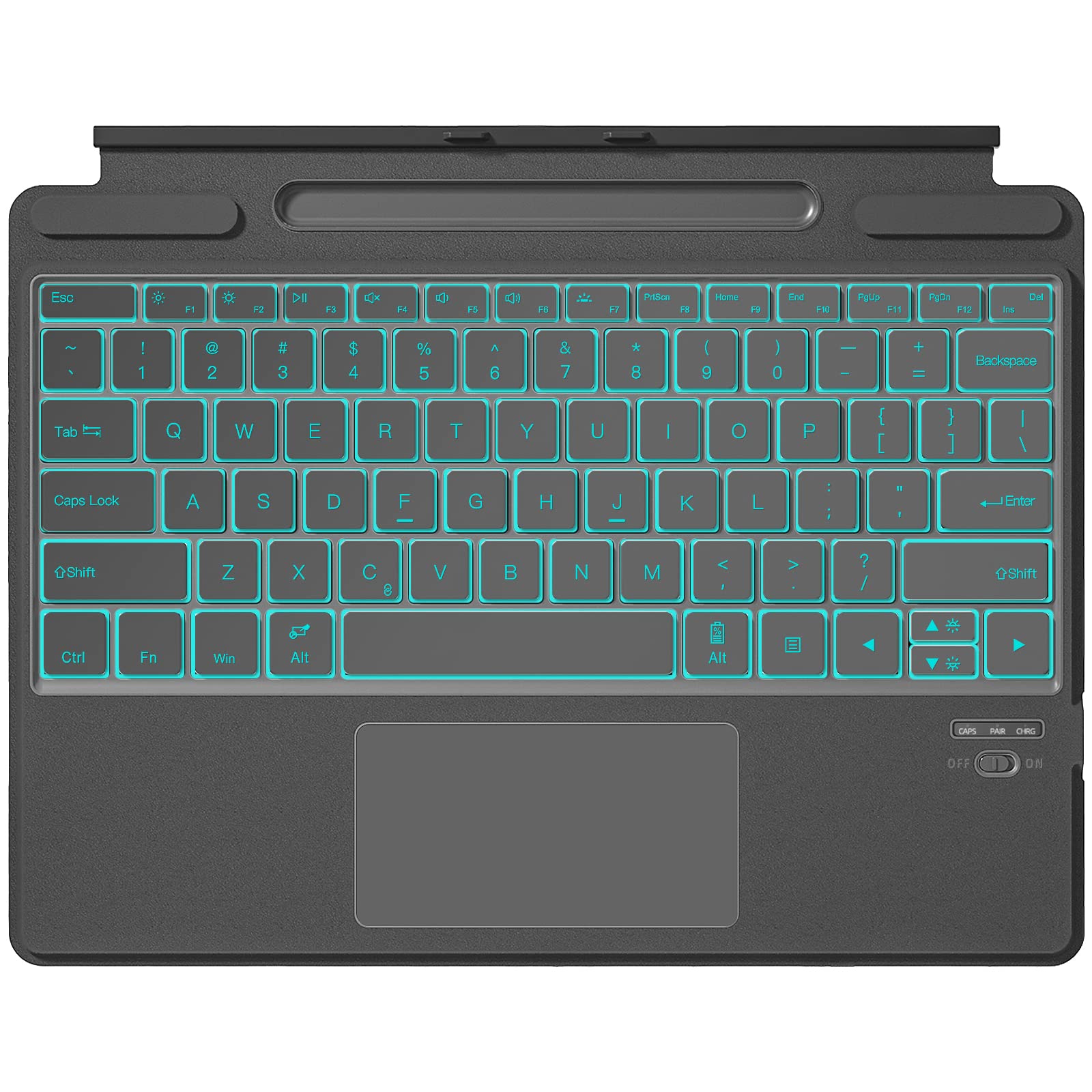 Qulose Surface Pro 8 Keyboard, 7 Color Backlight Keyboard For Surface Pro 8 13 Inch, Detachable Surface Pro 9 2022 / Surface Pro