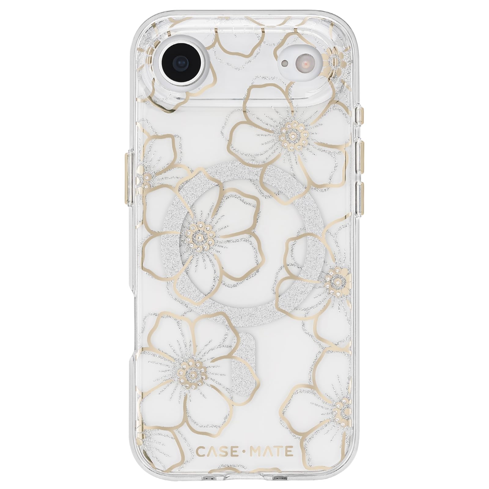Case-Mate iPhone Air Case [Compatible with MagSafe] - Sparkly Floral Phone Case with 12ft Drop Protection - Premium Magnetic Cov