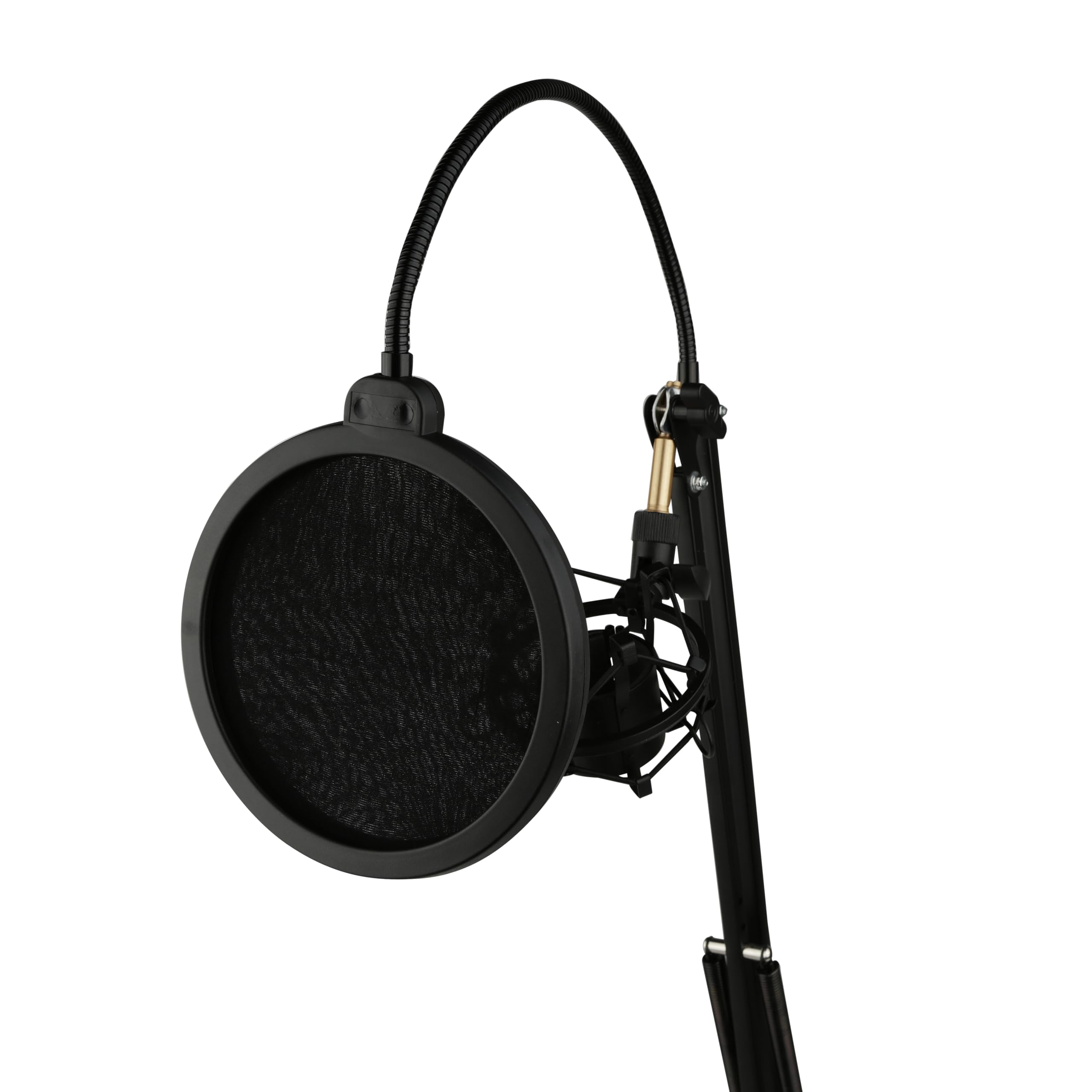 Pyle Microphone Boom Suspension Stand   Scissor Spring Arm Floor Mic Stand With Shock Mount & Pop Filter (Pmksh28),Black