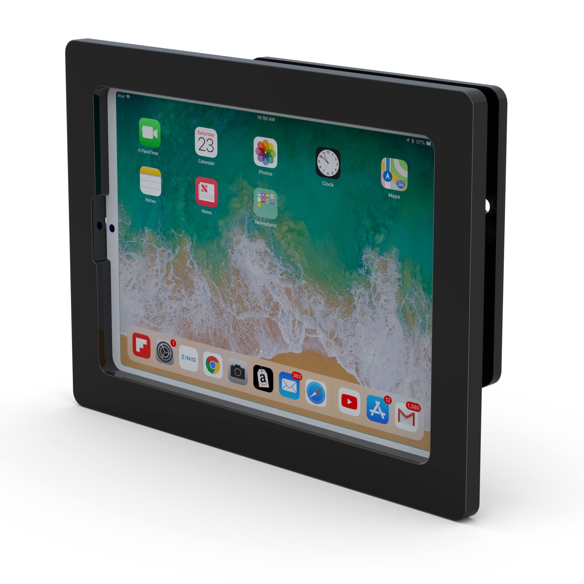 Tabcare Anti Theft Acrylic Vesa Enclosure For Apple Ipad Mini 6 8.3' 2021 With Free Wall Mount Kit & 90 Degree Angle Usb C Charge Cable (Ipad Mini 6 8.3', Black)