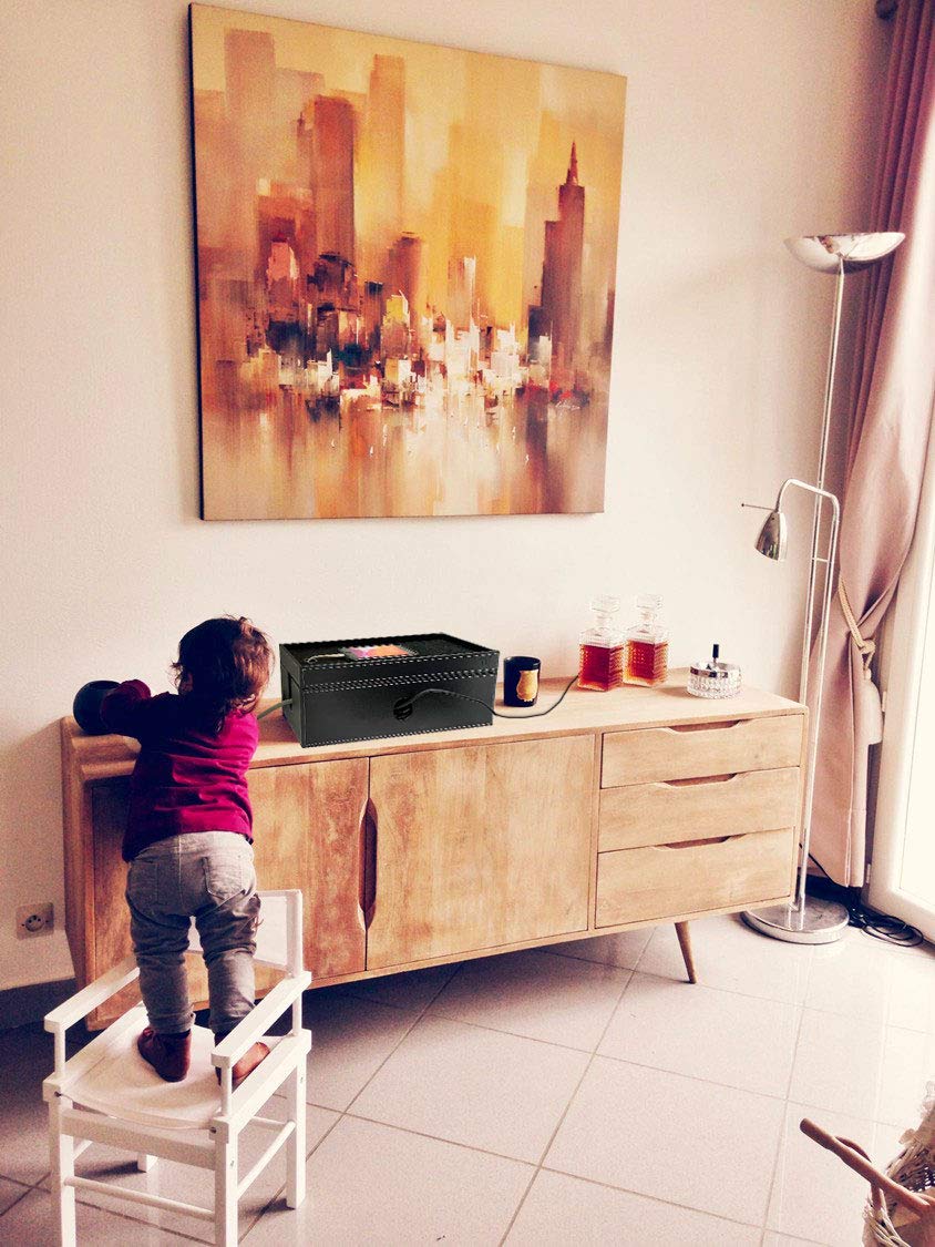 Neet Cable Management Box Large, Computer Cord Organizer, Hide And Conceal, Power Cable Organizer, Computers And Desks, Black St