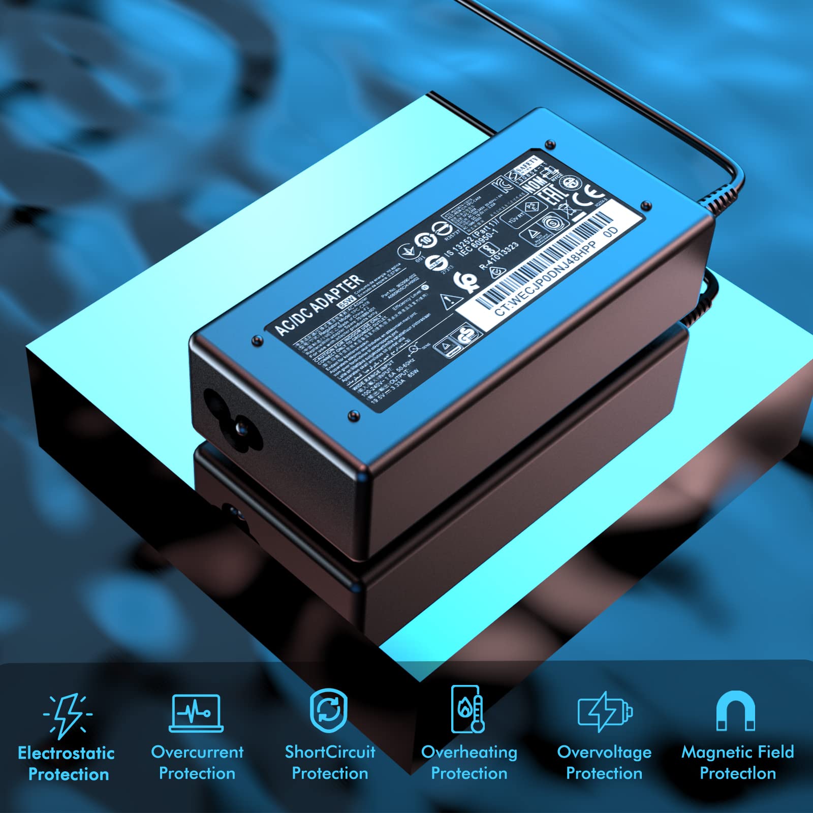 65W Ac Charger For Hp Envy X360 15 An050Nr 15 An051Dx 15M Ds0011Dx 15M Ed0023Dx 15M Ed0013Dx 15 Q002La 15 Ep0098Nr 15 Ds1063Cl 1