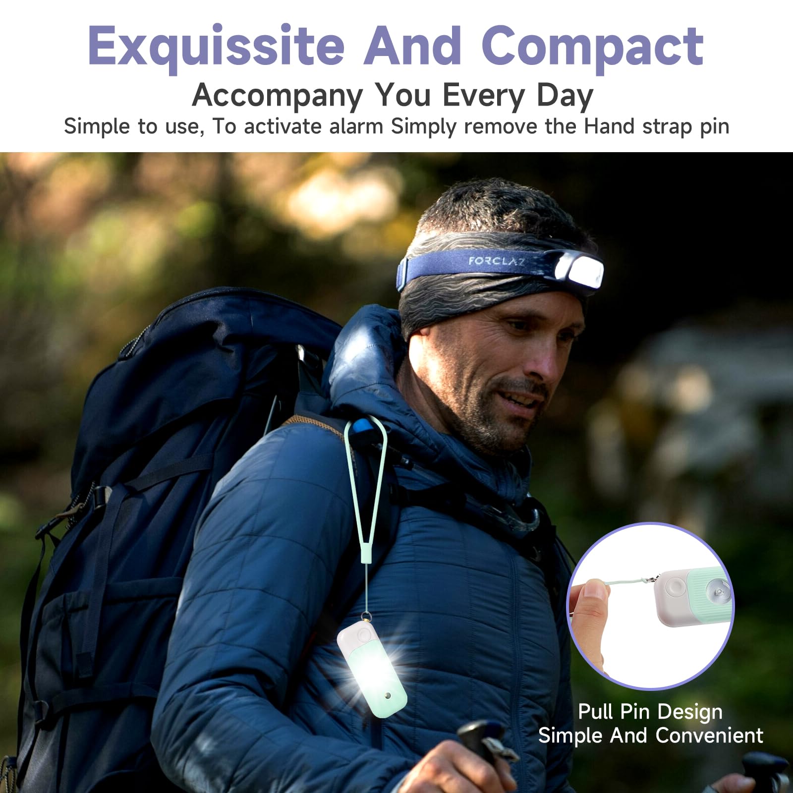 Personal Safety Alarm For Women   140Db Self Defense Keychains Siren Whistle With Sos Led Strobe Light Personal Emergency Securi