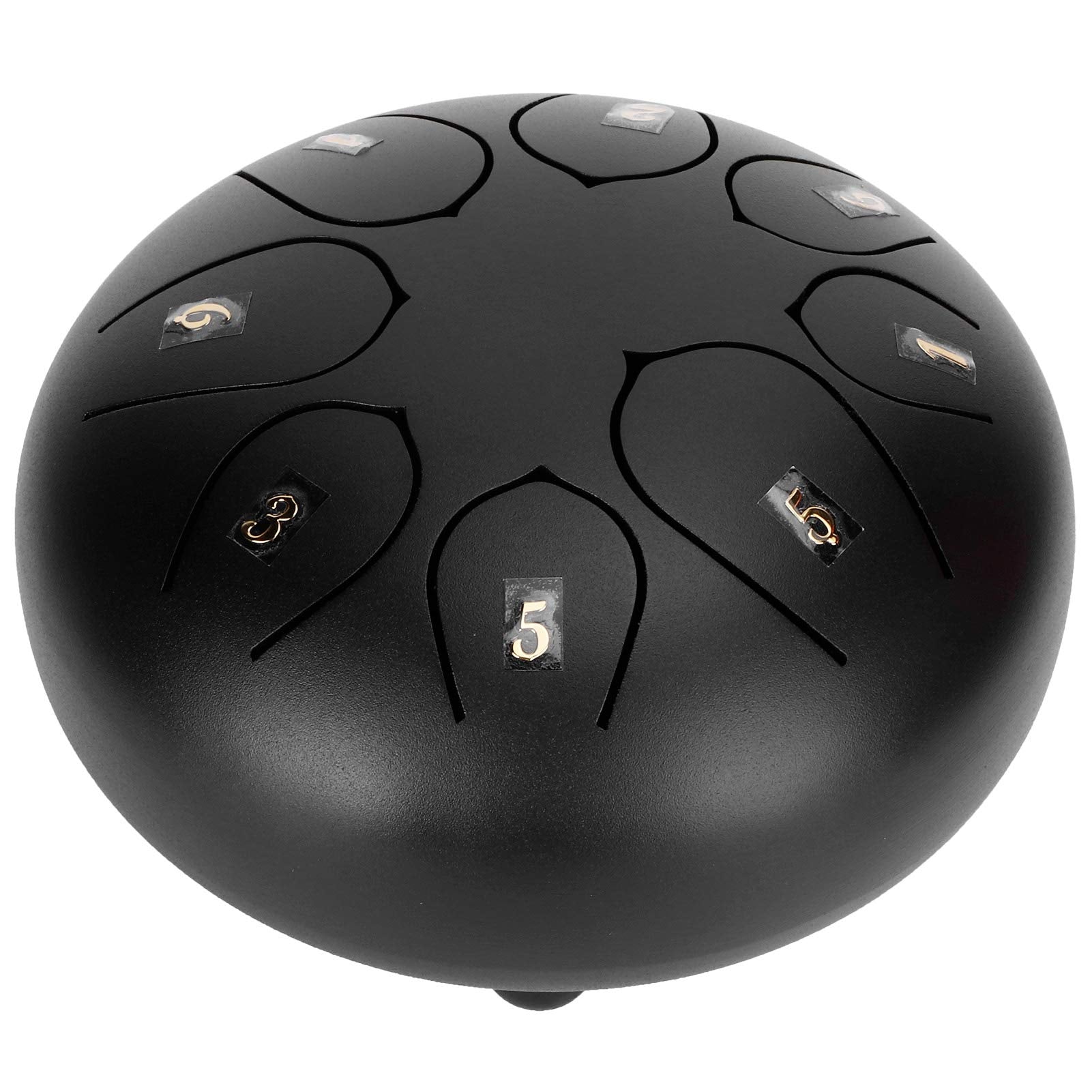 Tongue Drum, 6in Durable Elegant 8Tones Musical Instrument, for Relax School Home Performance(Black)