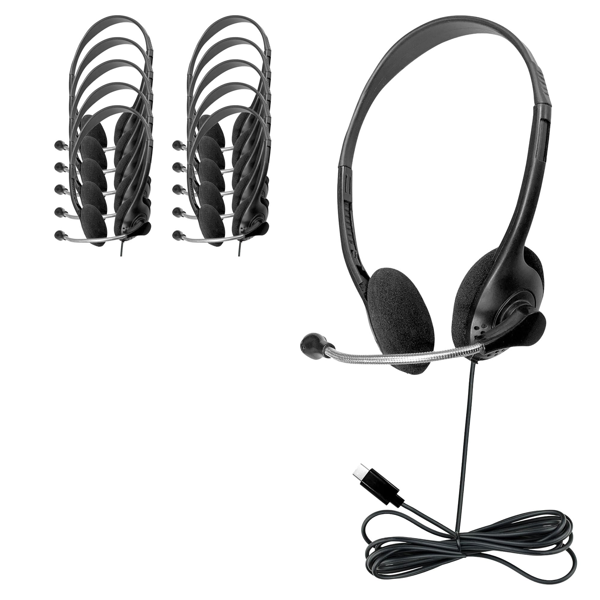 PERSONAL HEADSET WITH STEELREINFORCED MIC  USBC (PACK OF 50) THE HAMILTONBUHL