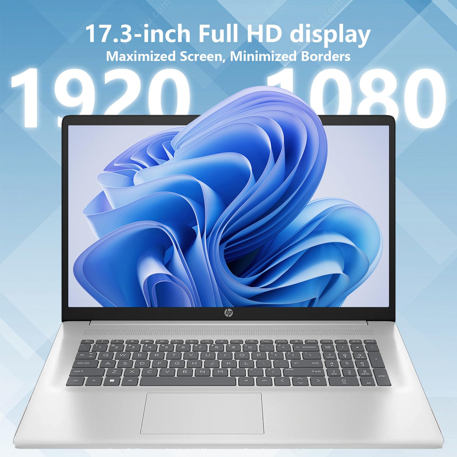 Hp 17.3'' Fhd Laptop, Amd Ryzen 5 7430U, 32Gb Ram, 512Gb Pcie Ssd, Numeric Keypad, Webcam, Hdmi, Wi-Fi 6, Bluetooth, Windows 11