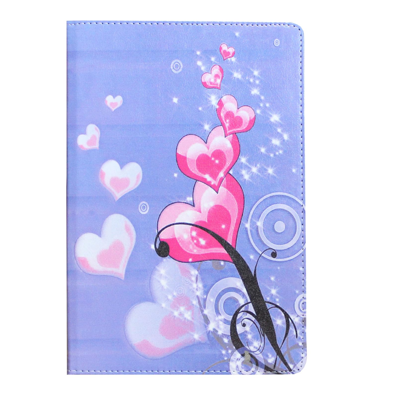 Jytrend Case For Galaxy Tab S8 (2022) / Tab S7 (2020) 11 Inch, Rotating Stand Cover For Model Sm T870 Sm T875 Sm T878U Sm X700 Sm X706 X706B X706U X706N, Heart Flower