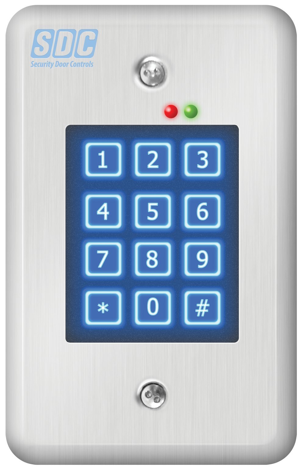 SDC 918U Indoor Entry Check, Bushed Stainless Steel, 500 Users