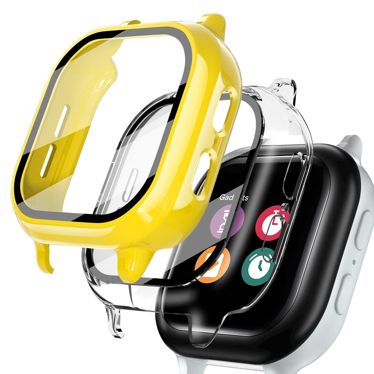 Kuaguozhe [2 Pack] Compatible For Gizmo Watch 2 Screen Protector,Tempered Glass,Clear+Yellow