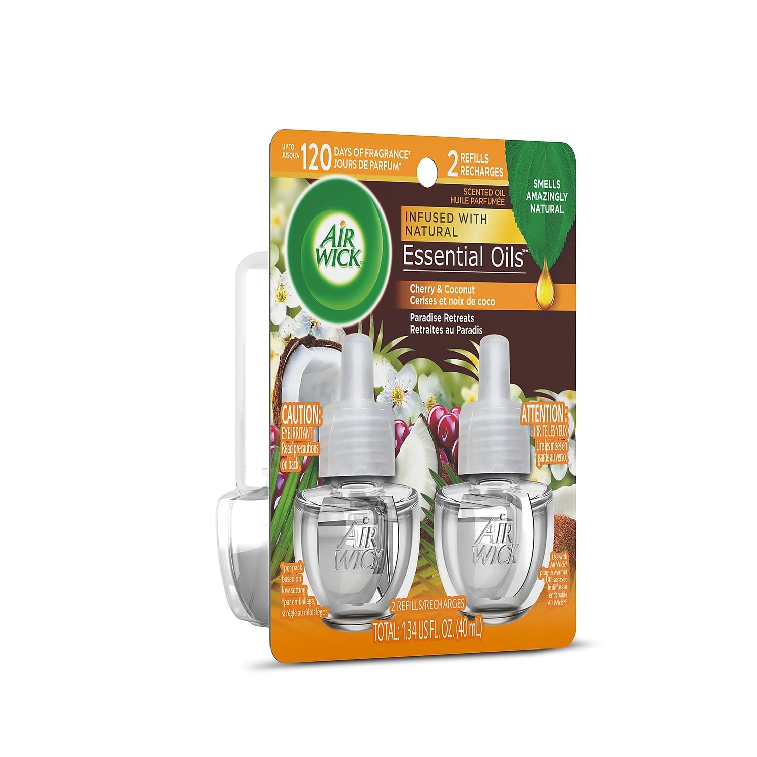 Air Wick Plug In Scented Oil Refill, 2Ct, Paradise Retreat, Air Freshener, Essential Oils