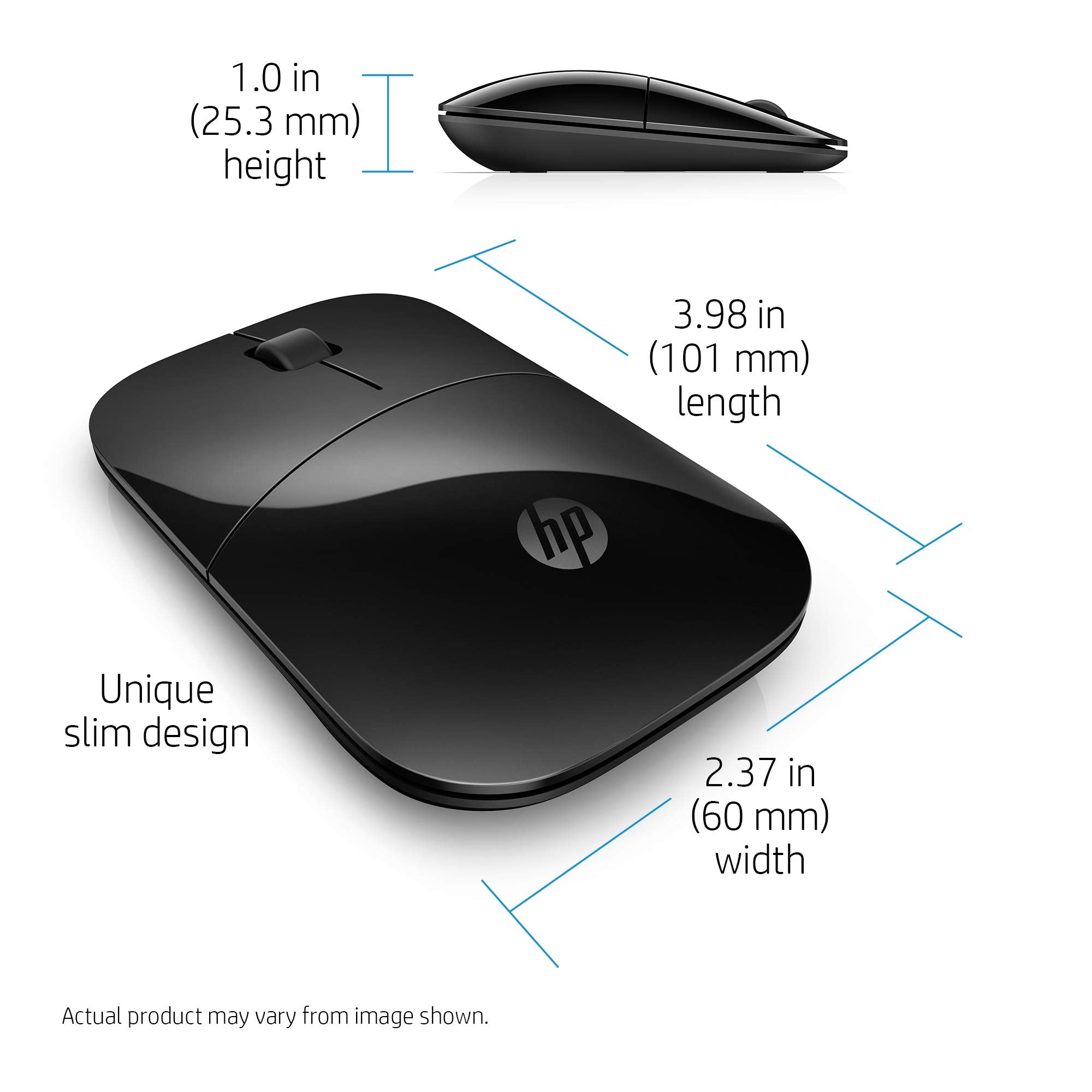 Hp Wireless Mouse Z3700, Black (V0L79Aa#Abl)