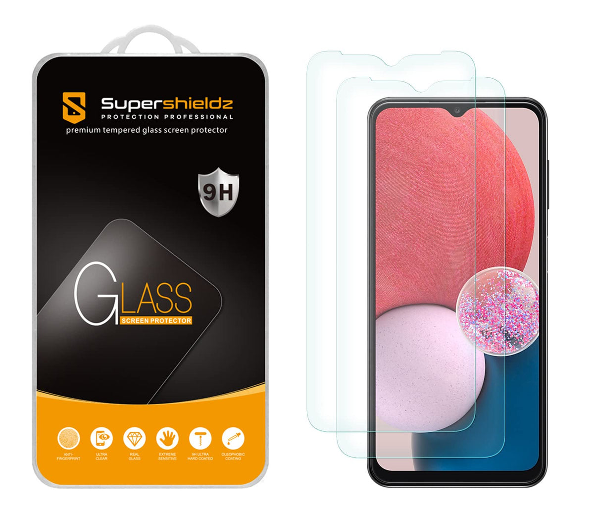 Supershieldz (2 Pack) Designed For Samsung Galaxy A14 5G Tempered Glass Screen Protector, Anti Scratch, Bubble Free