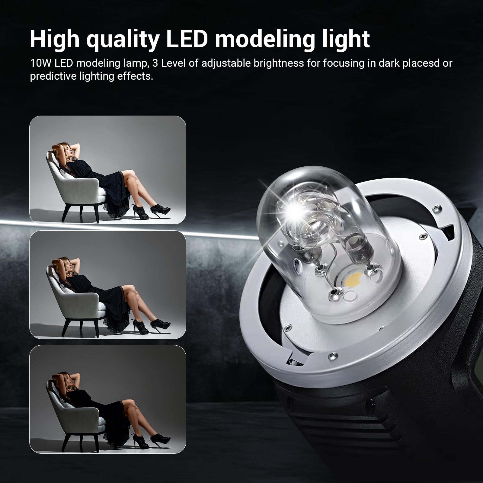 Godox Ad600Bm Bowens Mount Flash, 2.4G Wireless Outdoor Flash Strobe Light, Gn87 600Ws Flash Monolight, 8700Mah Rechargeable Bat