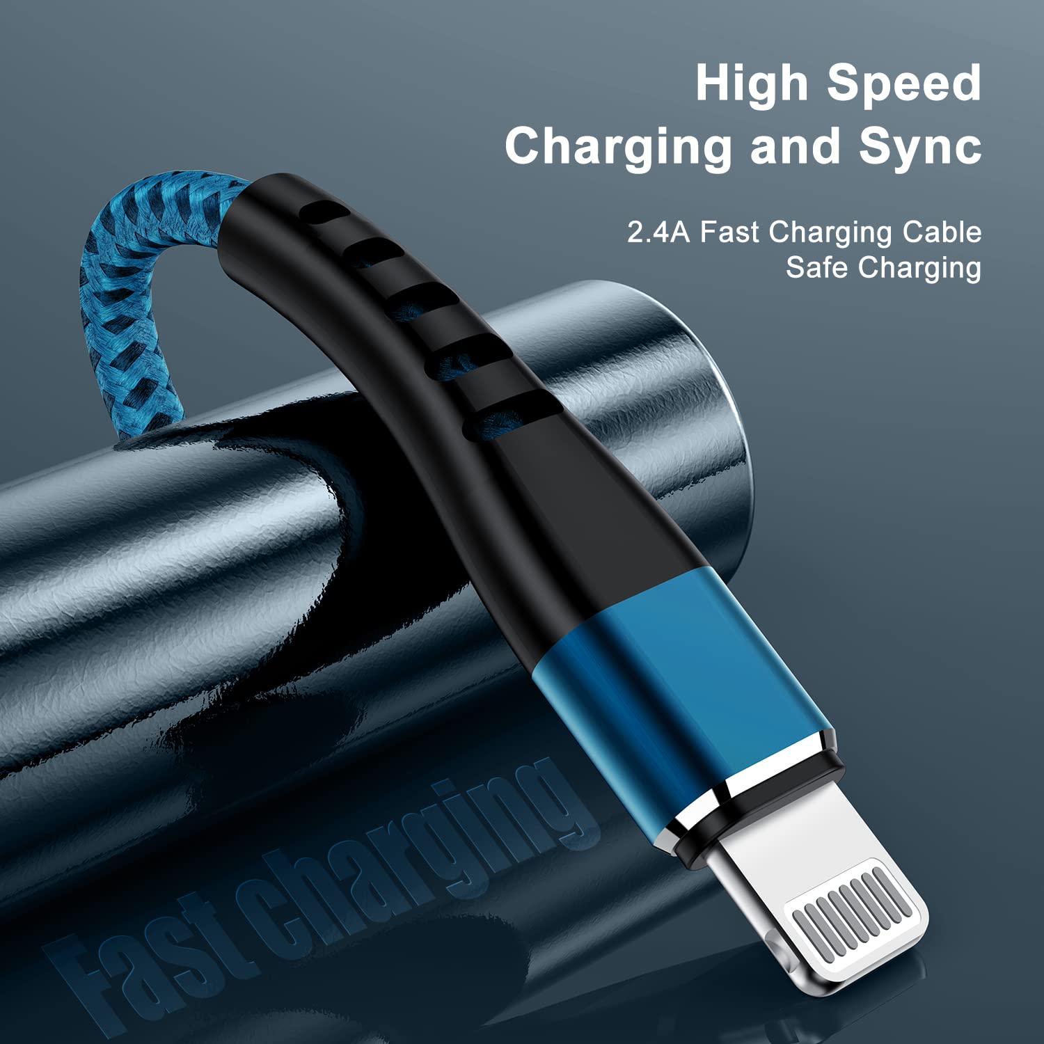 Essri 3Pack For Iphone Charger Cord 3Ft, Lighting Cable 3 Feet To Usb Charging Cable, Nylon Braided Charging Cord 3 Foot Compati
