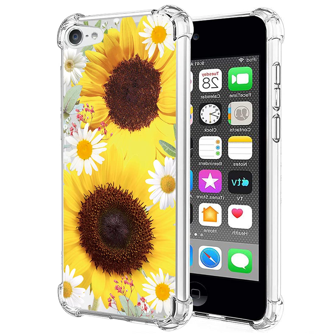 Yodueiv Phone Case For Ipod Touch 7 / Ipod Touch 6 / Ipod Touch 5 Case For Girls Women, Soft Clear Tpu Protective Transparent Ca