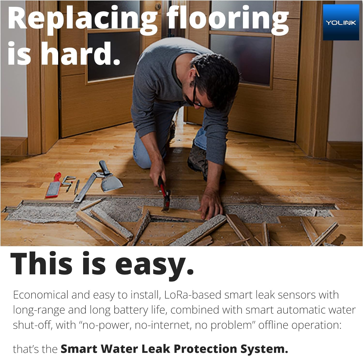 Yolink Smart Water Valve Controller 2, With Bulldog Water Valve Manipulator, Easy No Plumber Diy Installation, Remote Control, C