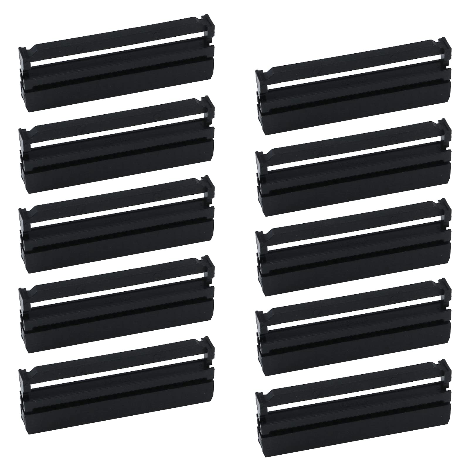 Antrader 10Pcs 2.54Mm Pitch Female 2X20 40 Pin Flat Cable Idc Socket Connector Black