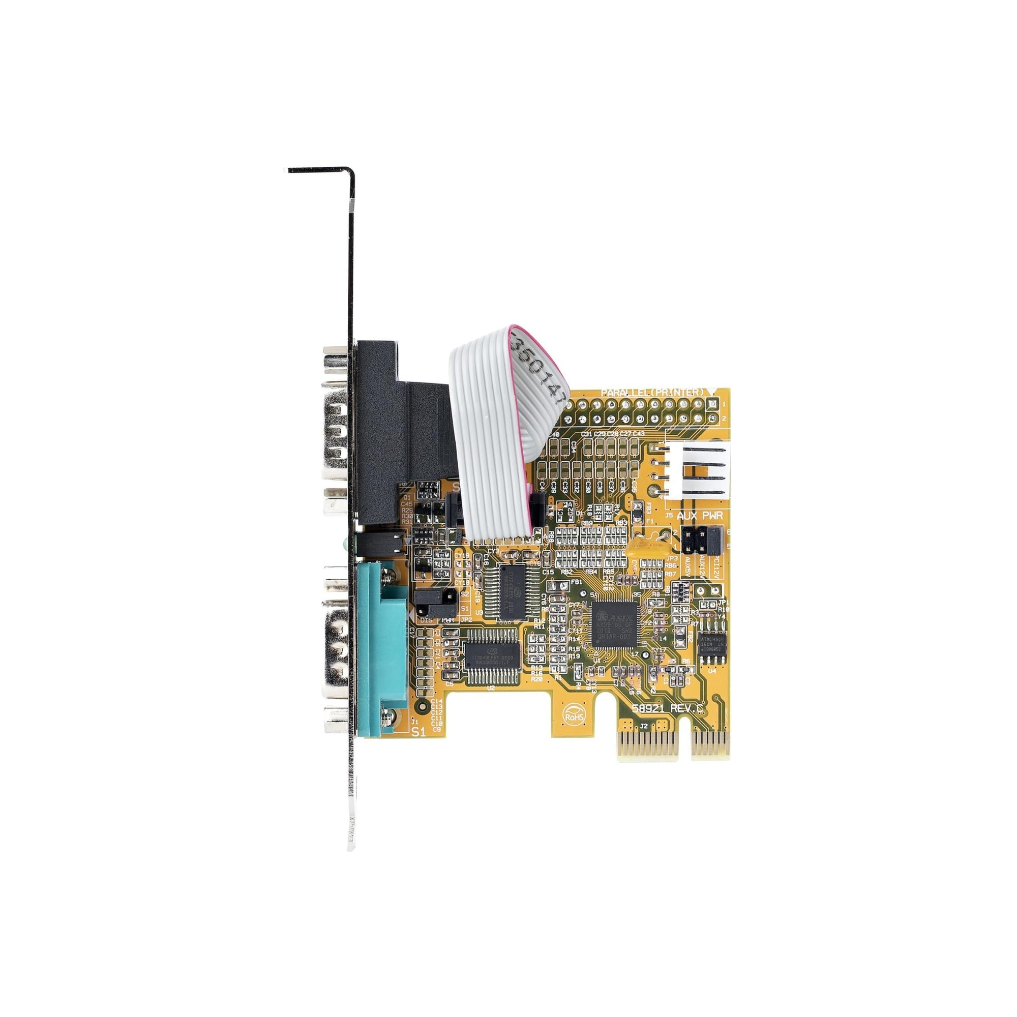 Startech.Com 2 Port Pci Express Serial Interface Card, Dual Port Pcie To Rs232 (Db9) Serial Card, 16C1050 Uart, Standard/Low Pro