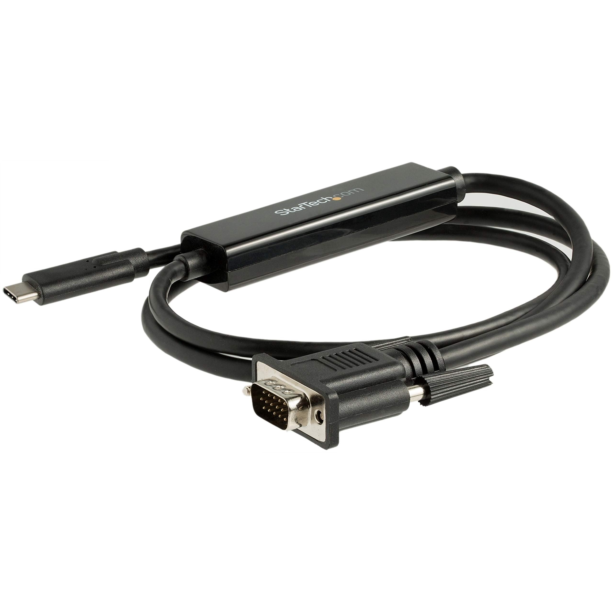 Startech.Com 3Ft/1M Usb C To Vga Cable   1920X1200/1080P Usb Type C To Vga Video Active Adapter Cable   Thunderbolt 3 Compatible