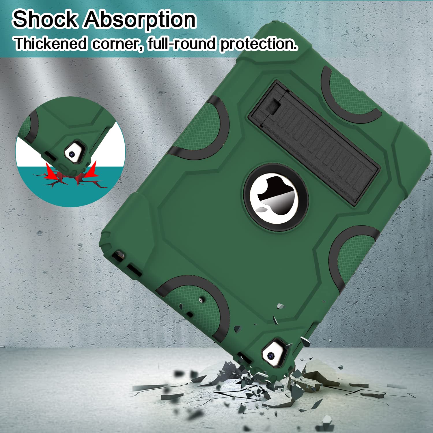 Zonefoker Case For Ipad 6Th/5Th Generation (9.7 Inch, 2018/2017 Model),Ipad Air 2 / 1St Case, Ipad Pro 9.7 Case 2016,Heavy Duty