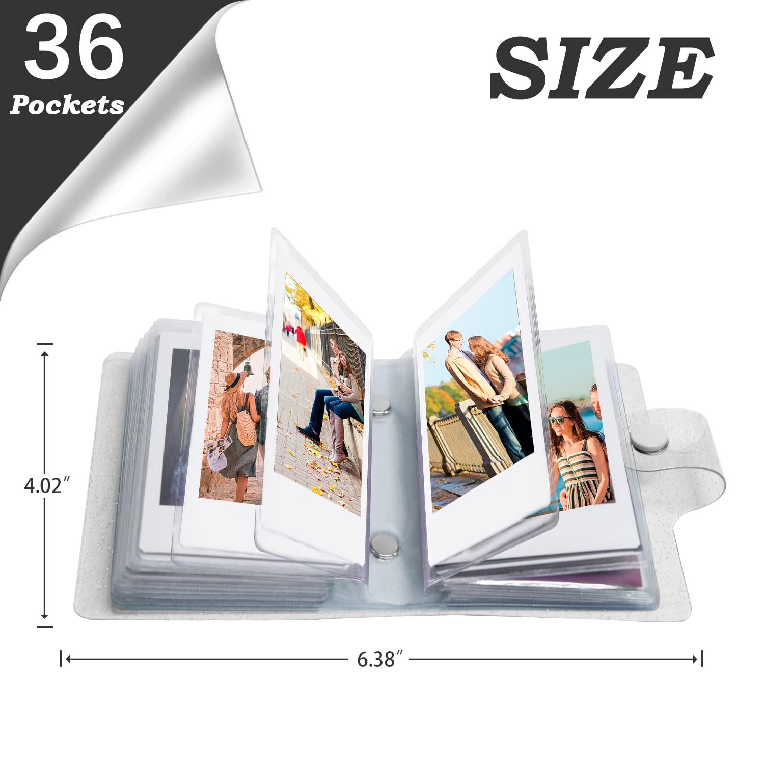 2Packs 36 Pockets 2X3 Photo Album For Fujifilm Instax Mini 12 11 9 99 90 8+ 8 7S 7+ 40 26 25 Evo Instant Camera, Polaroid Snap,
