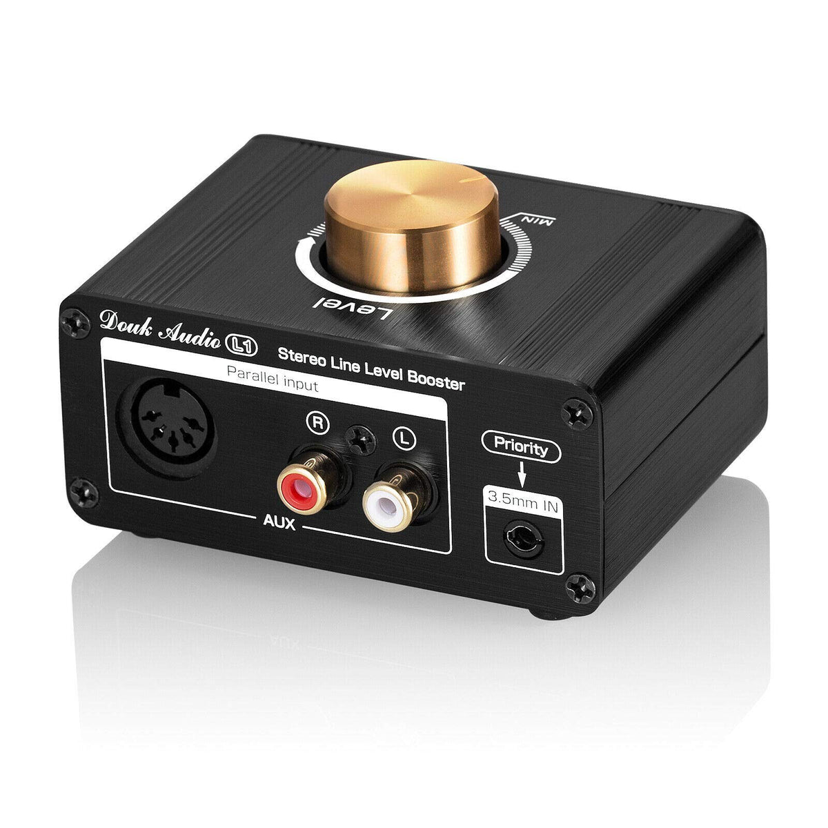 Mini Stereo Line Level Booster Amplifier Audio Preamp 20Db Gain Volume Control